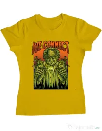 Tricou personalizat dama WE CONNECT Galben