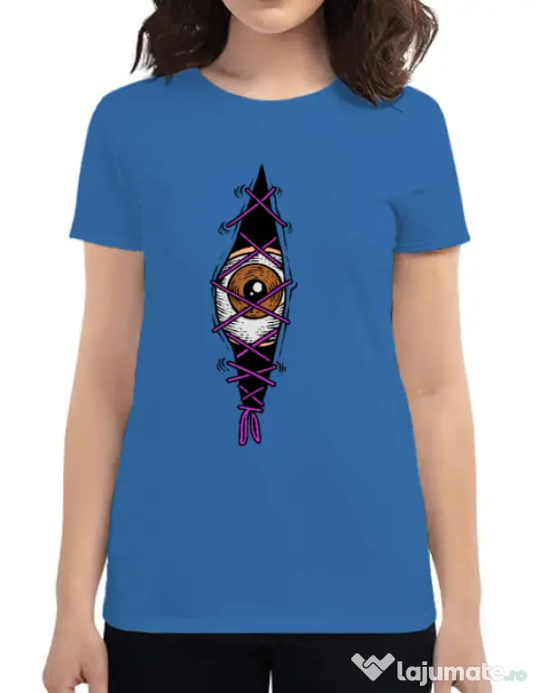 Tricou personalizat dama INSIDE OF ME Albastru azuriu