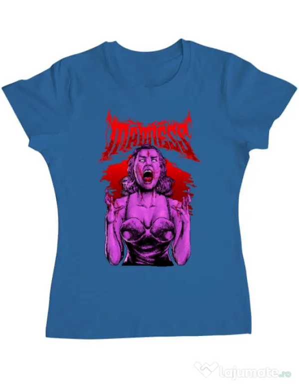 Tricou personalizat dama MADNESS Albastru azuriu