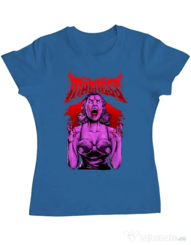 Tricou personalizat dama MADNESS Albastru azuriu