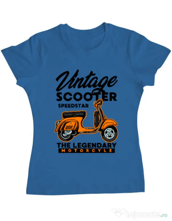 Tricou personalizat dama SCOOTER SPEEDSTAR Albastru azuriu