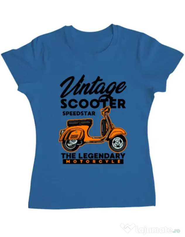 Tricou personalizat dama SCOOTER SPEEDSTAR Albastru azuriu