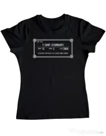 Tricou personalizat dama Skyrim Inventory Negru