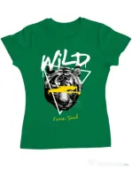 Tricou personalizat dama Wild Fierce Soul Verde mediu