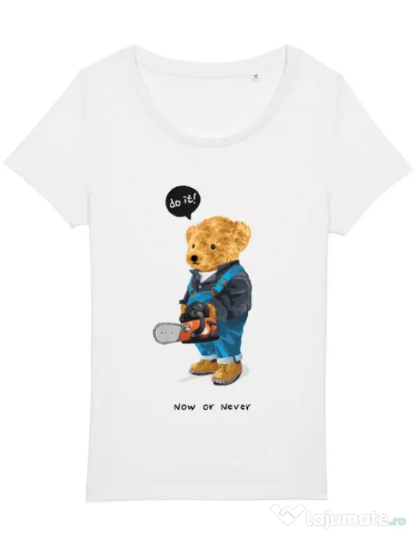 Tricou STANLEY STELLA dama Now or never Alb