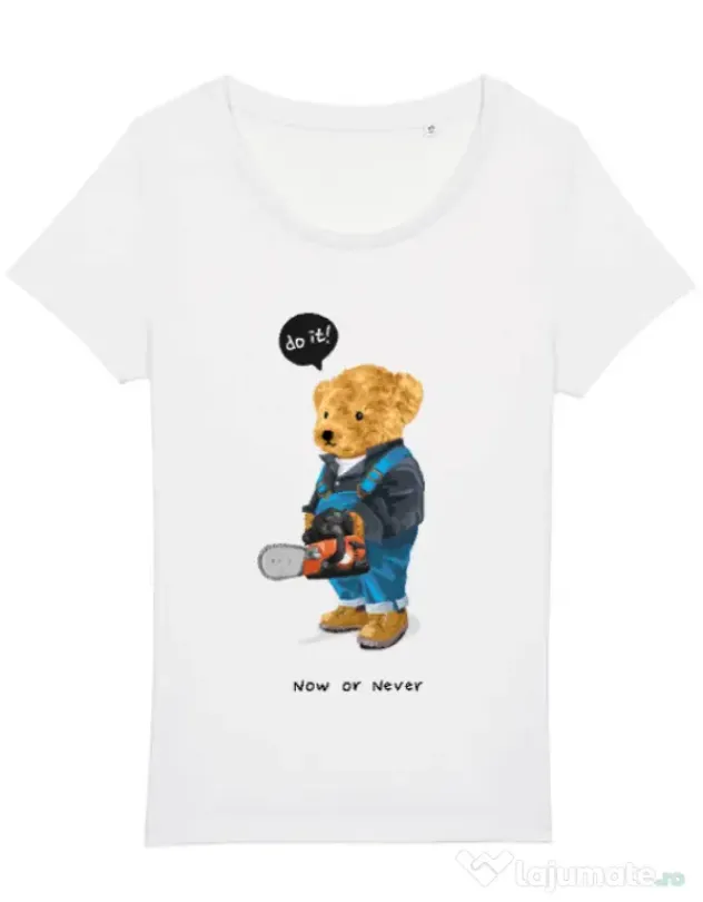 Tricou STANLEY STELLA dama Now or never Alb