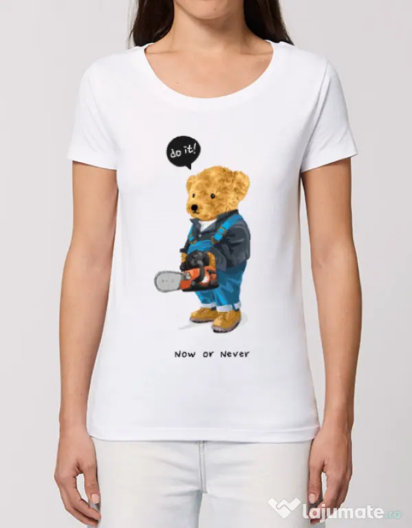 Tricou STANLEY STELLA dama Now or never Alb