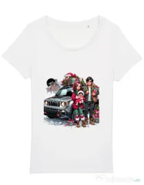 Tricou STANLEY STELLA dama Jeep Renegade Trailhawk with family Alb
