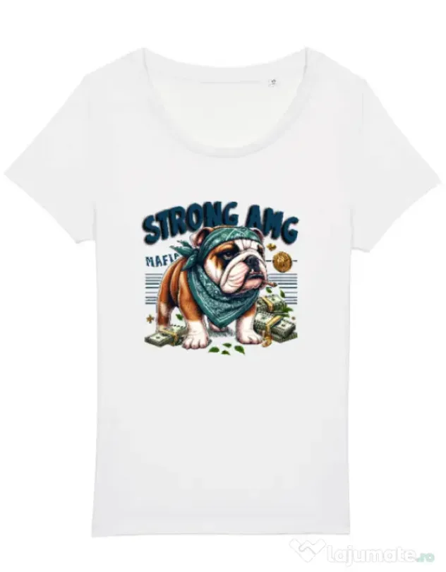 Tricou STANLEY STELLA dama BULLDOG 09 Alb
