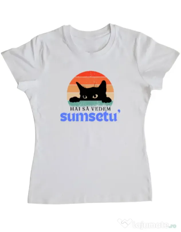 Tricou personalizat dama Custom design Alb
