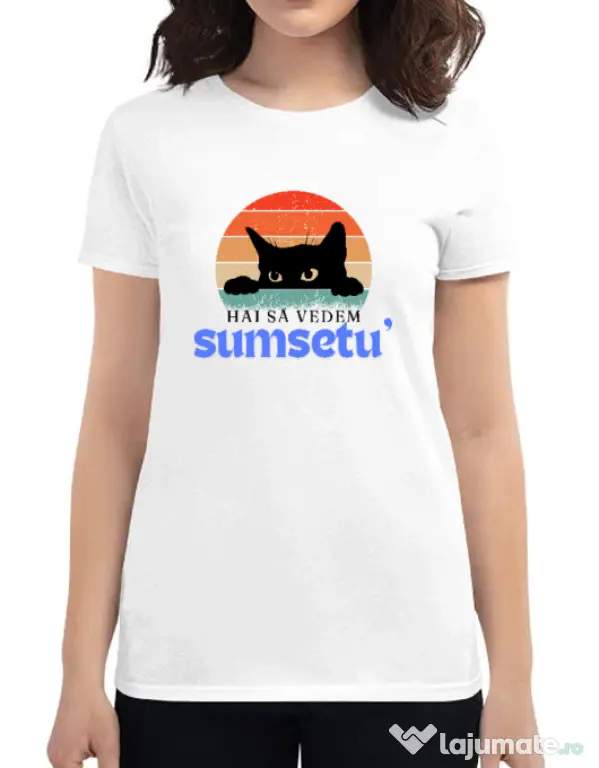 Tricou personalizat dama Custom design Alb
