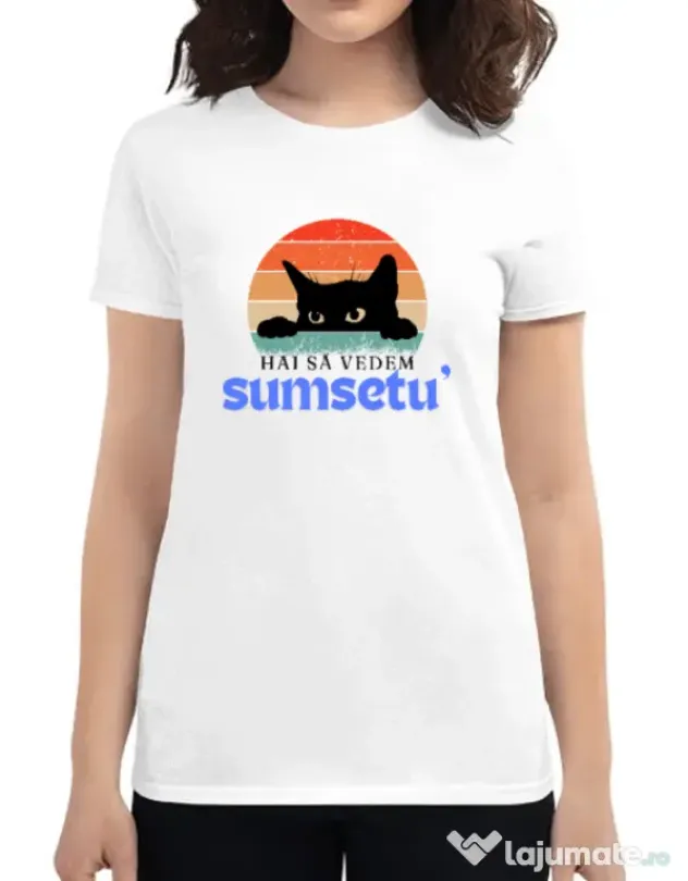 Tricou personalizat dama Custom design Alb