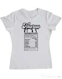 Tricou personalizat dama Zodiac | Taur Alb