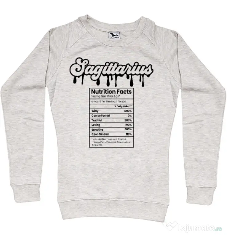 Bluza personalizata dama Zodiac | Săgetător Migdala melanj