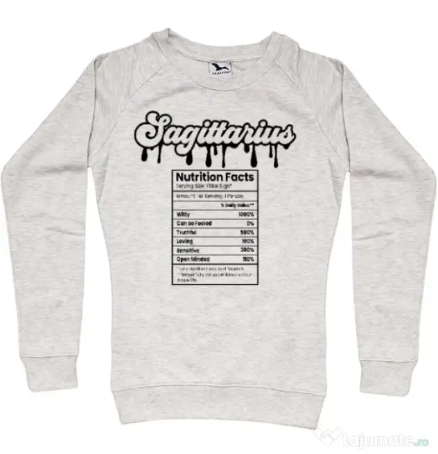 Bluza personalizata dama Zodiac | Săgetător Migdala melanj