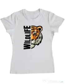 Tricou personalizat dama WildLife Alb