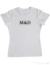 Tricou personalizat dama M&D 01 Alb