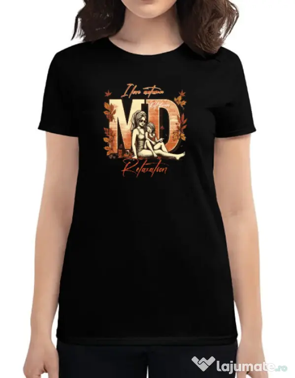 Tricou personalizat dama M&D 21 Negru