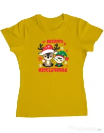 Tricou personalizat dama Prietenii lui Mos Craciun Galben