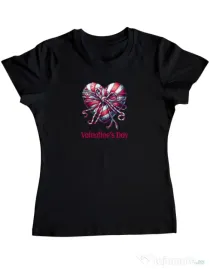 Tricou personalizat dama Valentine\'s Day 2025 Negru