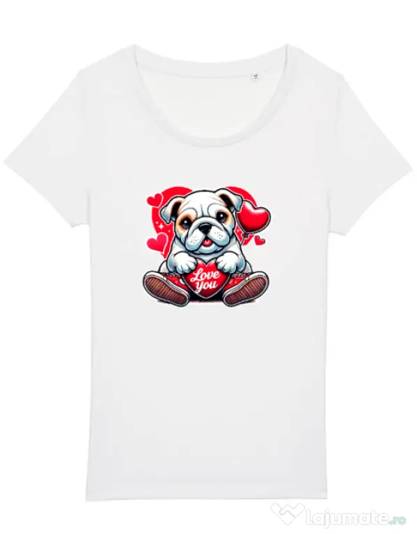 Tricou STANLEY STELLA dama BULLDOG 102 Alb