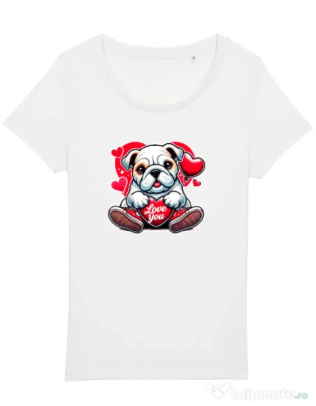 Tricou STANLEY STELLA dama BULLDOG 102 Alb