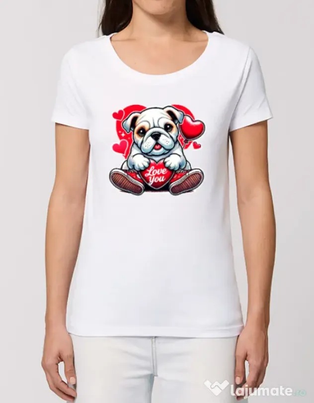 Tricou STANLEY STELLA dama BULLDOG 102 Alb