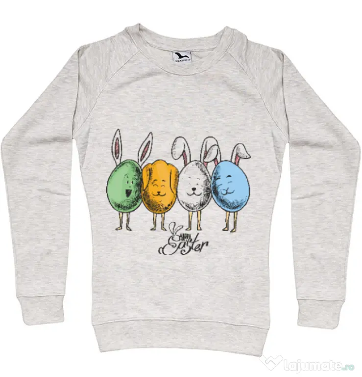 Bluza personalizata dama Easter friends Migdala melanj