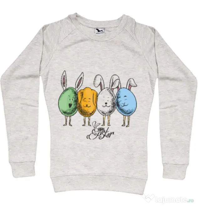 Bluza personalizata dama Easter friends Migdala melanj