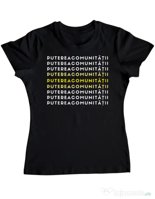 Tricou personalizat dama Custom design Negru