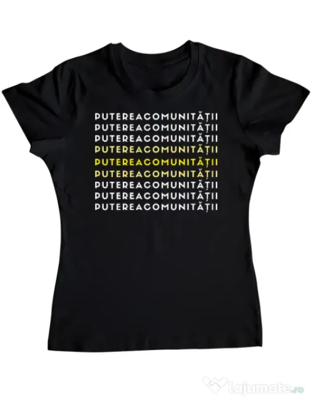 Tricou personalizat dama Custom design Negru