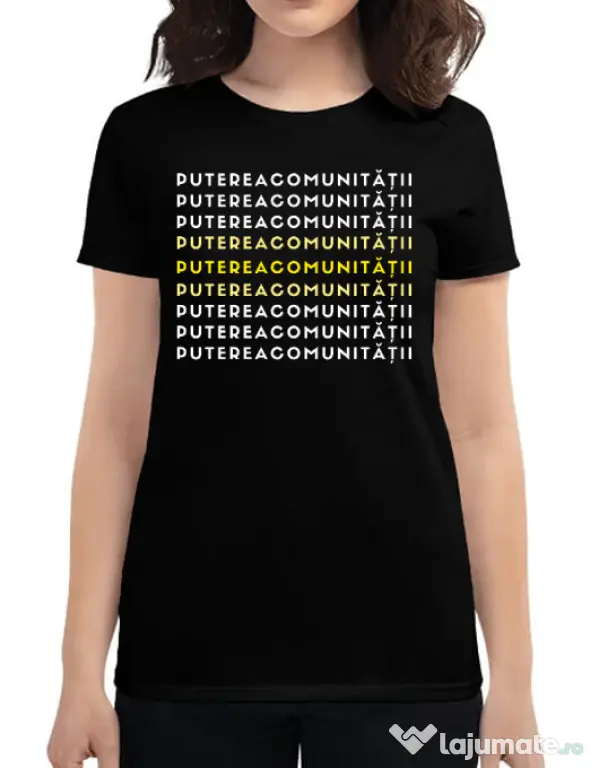 Tricou personalizat dama Custom design Negru