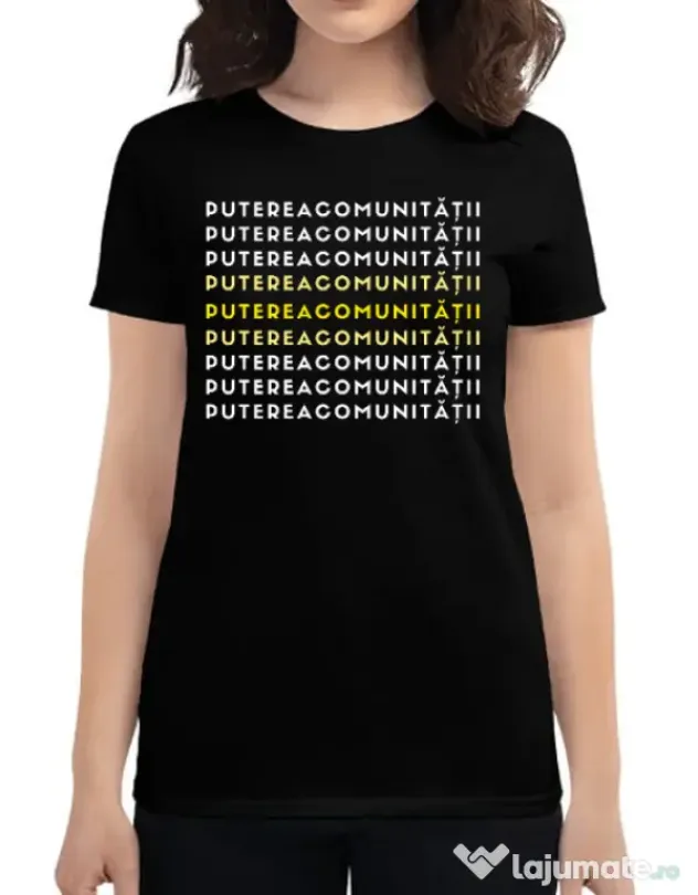 Tricou personalizat dama Custom design Negru