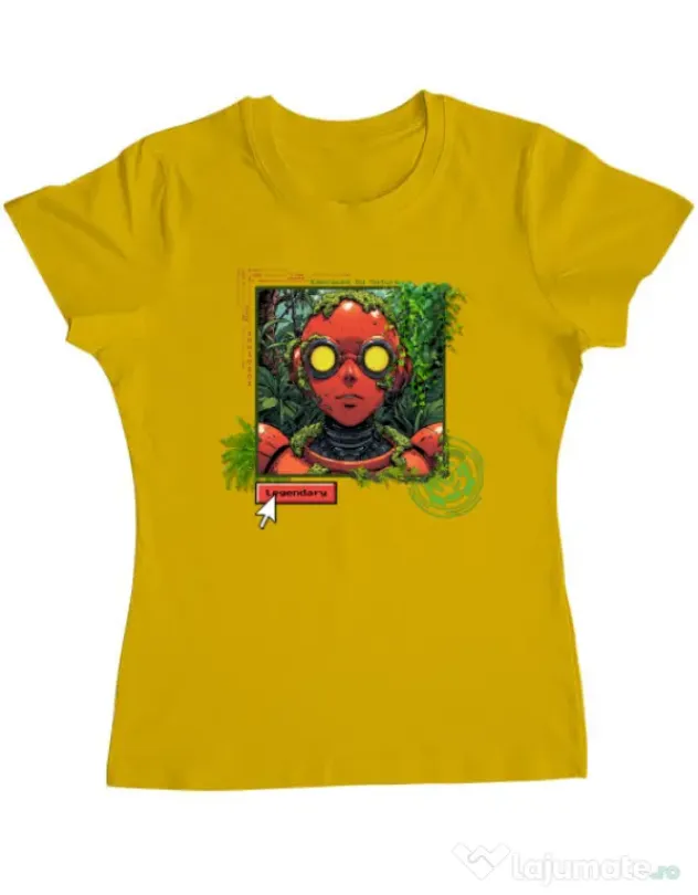 Tricou personalizat dama Ebraced by nature Galben