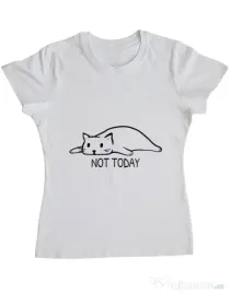 Tricou ADLER dama Not today Alb
