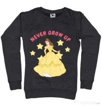 Bluza ADLER dama Never grow up Negru melanj