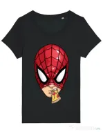 Tricou STANLEY STELLA dama Spiderman pizza Negru