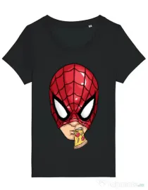 Tricou STANLEY STELLA dama Spiderman pizza Negru