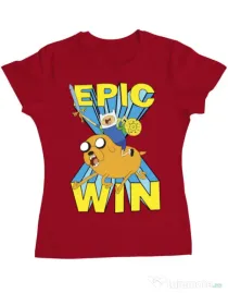 Tricou ADLER dama Epic win Rosu