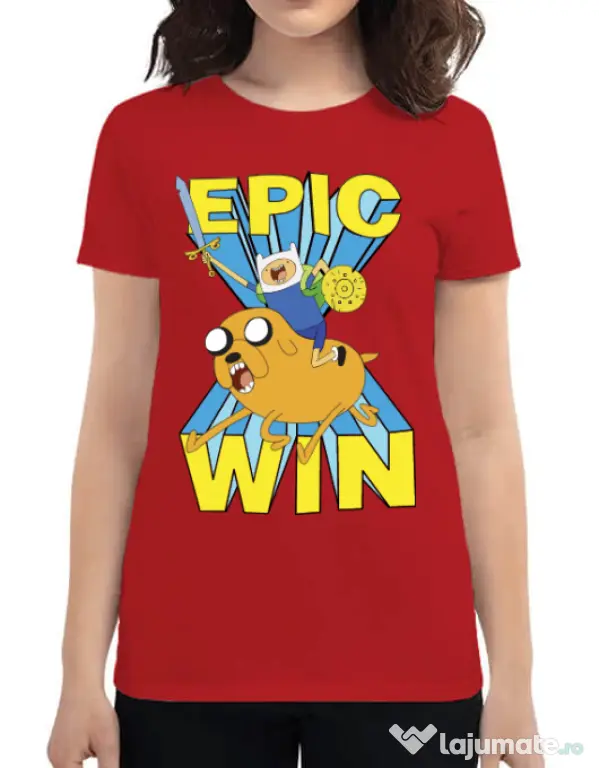 Tricou ADLER dama Epic win Rosu