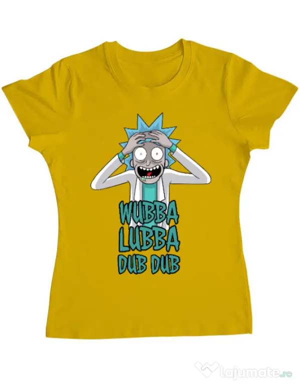 Tricou ADLER dama Wubba Lubba Dub Dub Galben