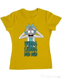 Tricou ADLER dama Wubba Lubba Dub Dub Galben