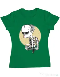 Tricou ADLER dama Death of Grandfather Verde mediu