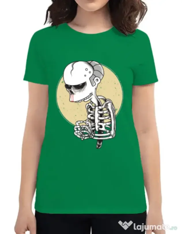 Tricou ADLER dama Death of Grandfather Verde mediu