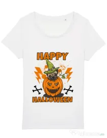 Tricou STANLEY STELLA dama Halloween Pug Alb
