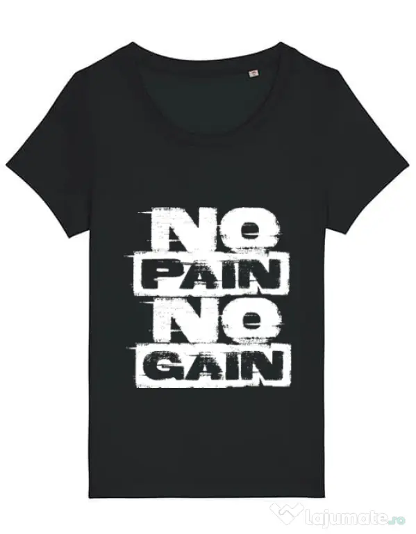 Tricou STANLEY STELLA dama No pain, no gain Negru