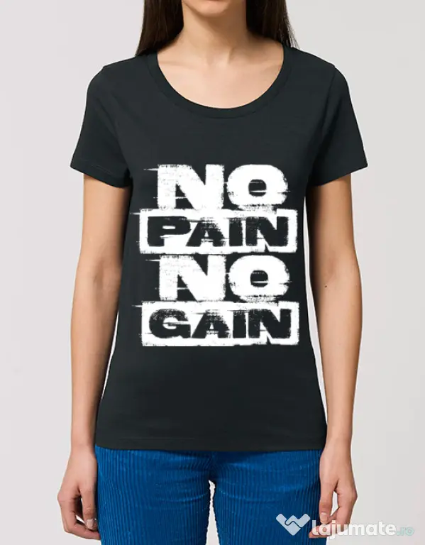 Tricou STANLEY STELLA dama No pain, no gain Negru