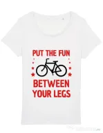 Tricou STANLEY STELLA dama Put the fun Between your legs Alb