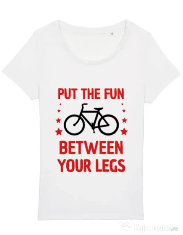 Tricou STANLEY STELLA dama Put the fun Between your legs Alb