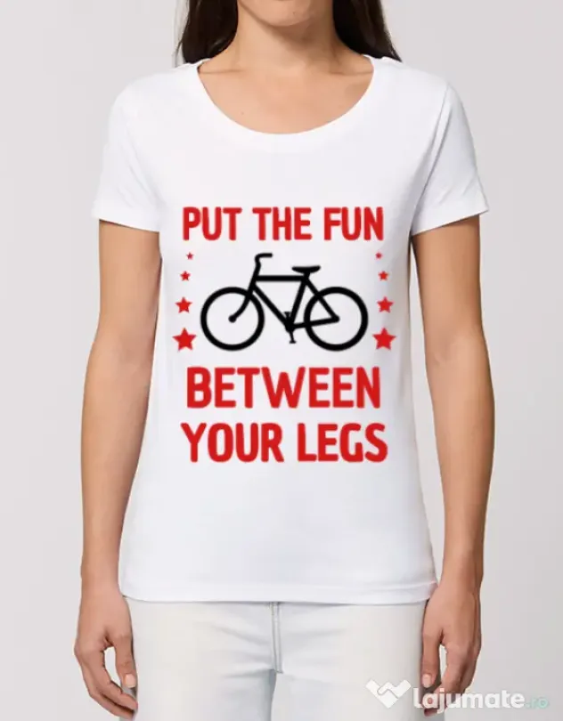 Tricou STANLEY STELLA dama Put the fun Between your legs Alb